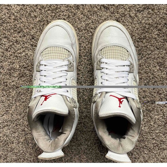 Nike Air Jordan 4 Retro White Oreo Size 7 Youth (Size 8.5 Women's) - Picture 7 of 9